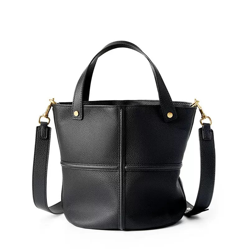 Women’s Genuine Leather Large Capacity Bucket Bag