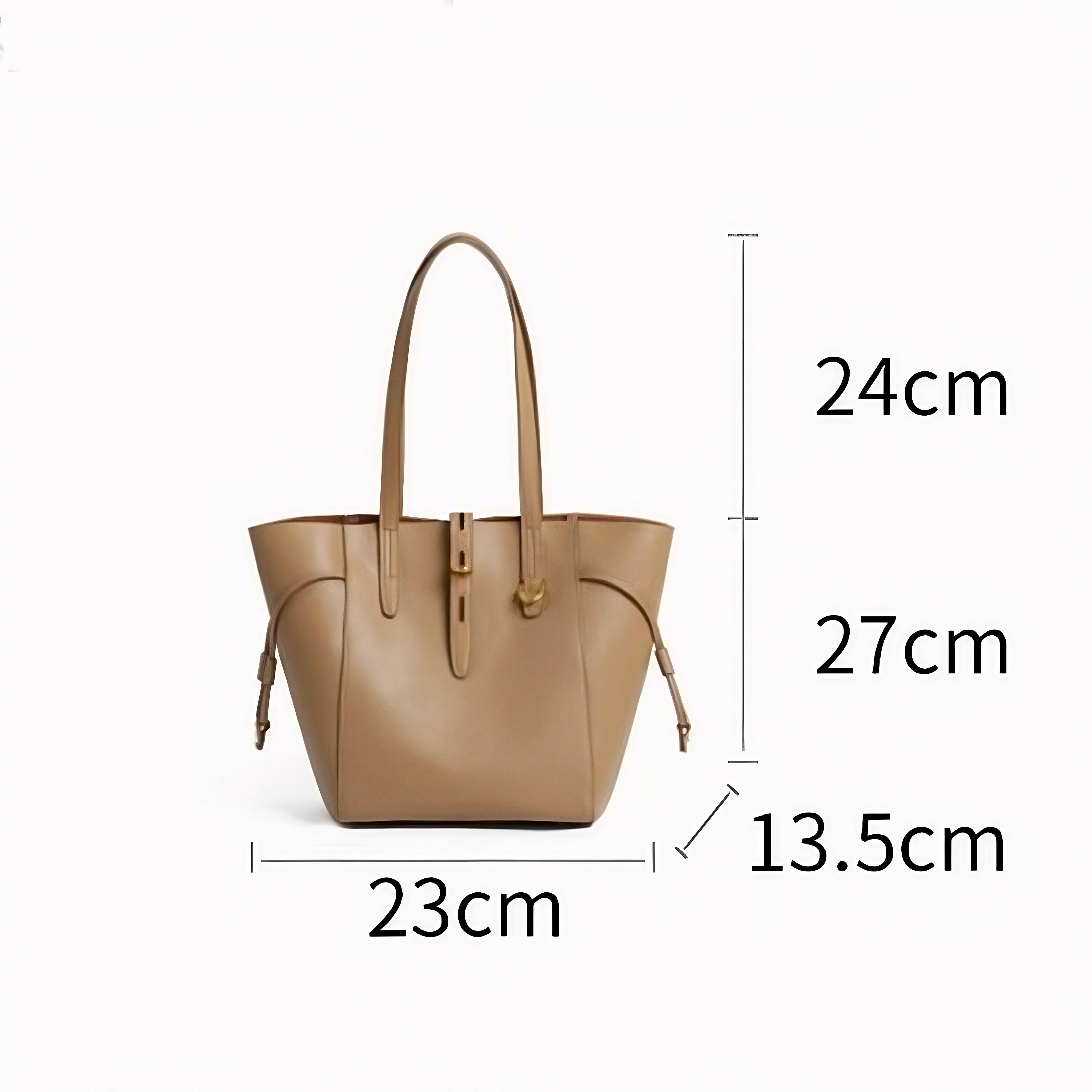 Women’s Genuine Leather Vintage Lock Buckle Tote Bag