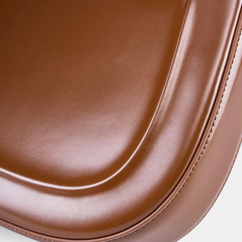 Vintage Genuine Leather Saddle Shoulder Crossbody Bag for Women