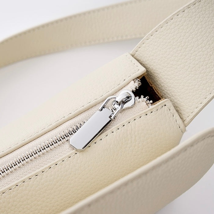 Women's Luxe Grained Leather Asymmetric Crossbody Bag