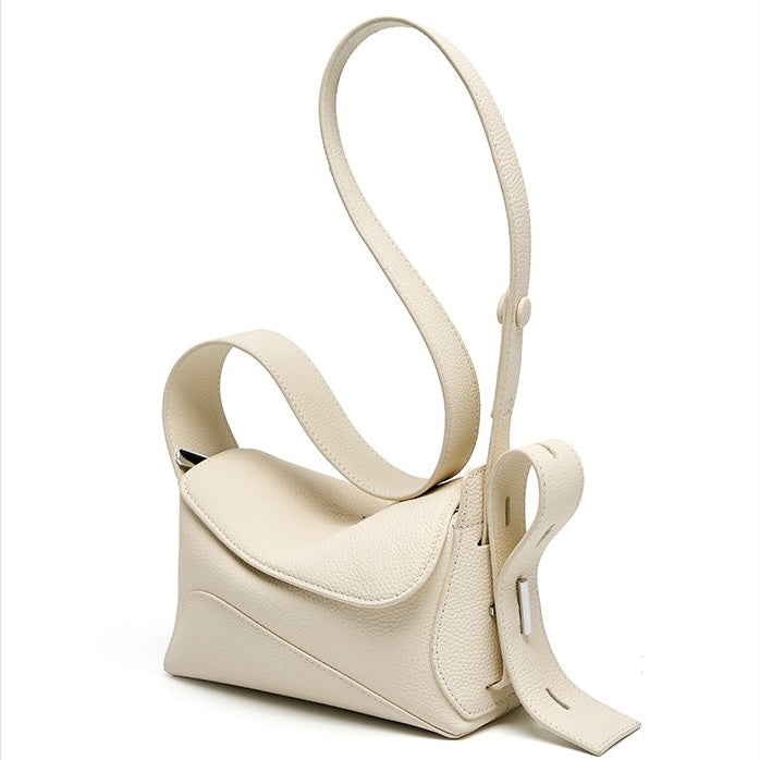 Women's Luxe Grained Leather Asymmetric Crossbody Bag
