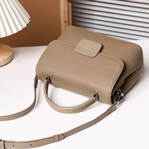 Minimalist Top-Grain Cowhide Handheld Envelope Crossbody Bag