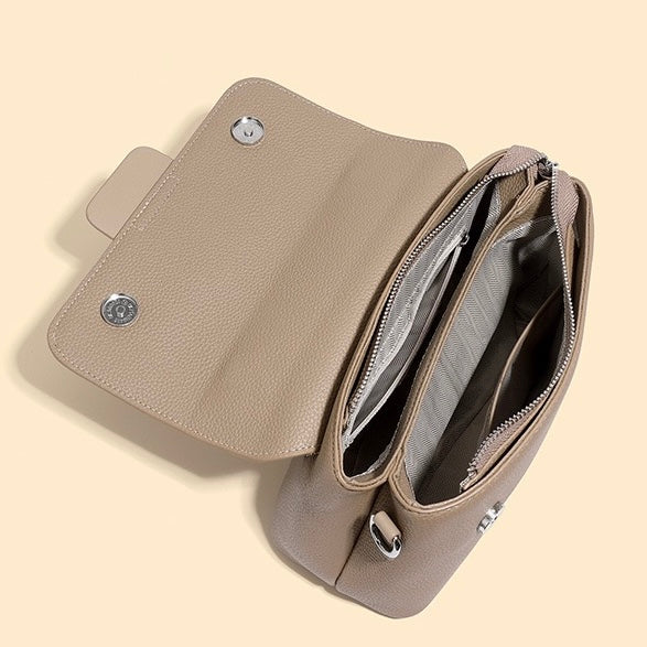 Minimalist Top-Grain Cowhide Handheld Envelope Crossbody Bag