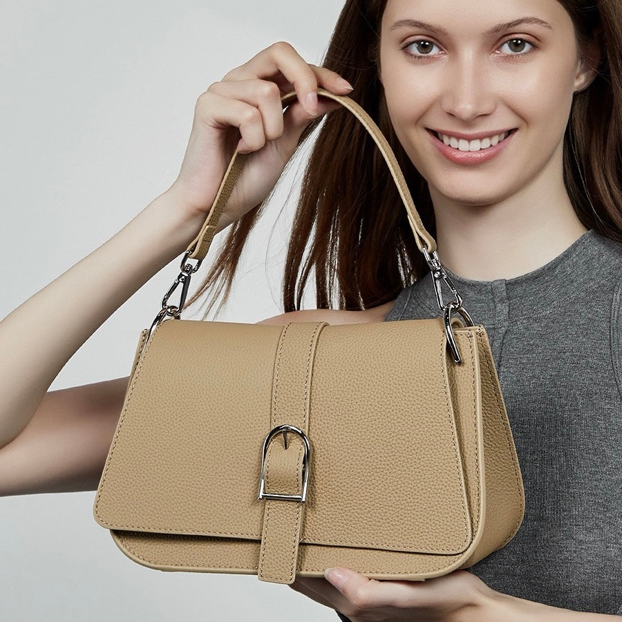 Commuter Minimalist Genuine Leather Saddle Bag