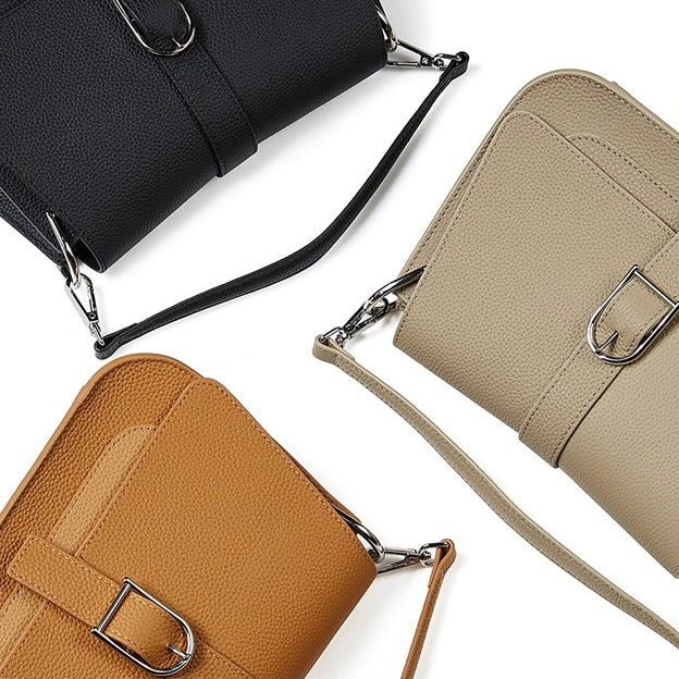 Commuter Minimalist Genuine Leather Saddle Bag