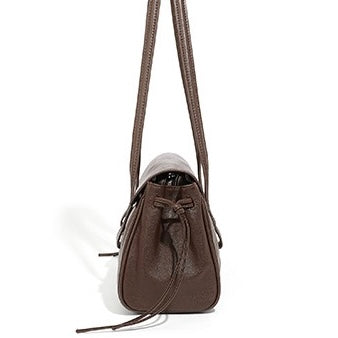 Spring Summer Vintage Genuine Leather Vegetable Tanned Underarm Baguette Bag