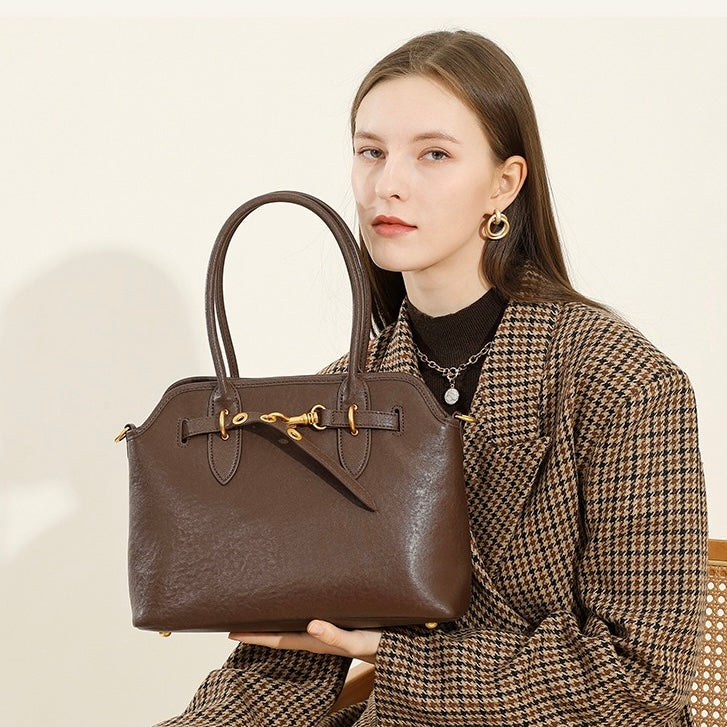 Women's Vintage Grain Leather Tote Bag