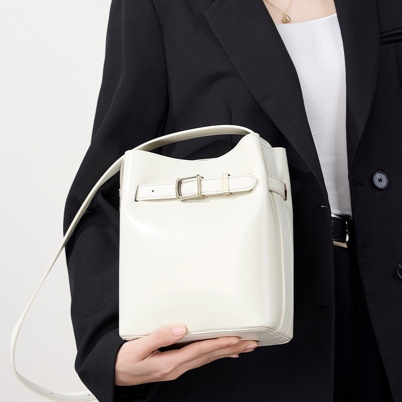 Women's Genuine Leather Vintage Shoulder Bucket Bag