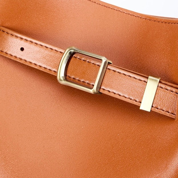 Women's Genuine Leather Vintage Shoulder Bucket Bag