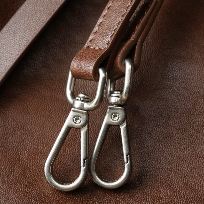 Top Grain Leather Vintage Fashion Pillow Handbag Crossbody Bag