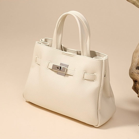 Women's Elegant Pebble Genuine Leather Crossbody Bag