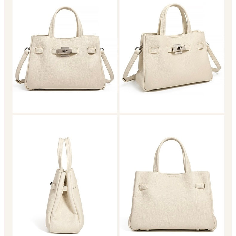 Women's Elegant Pebble Genuine Leather Crossbody Bag