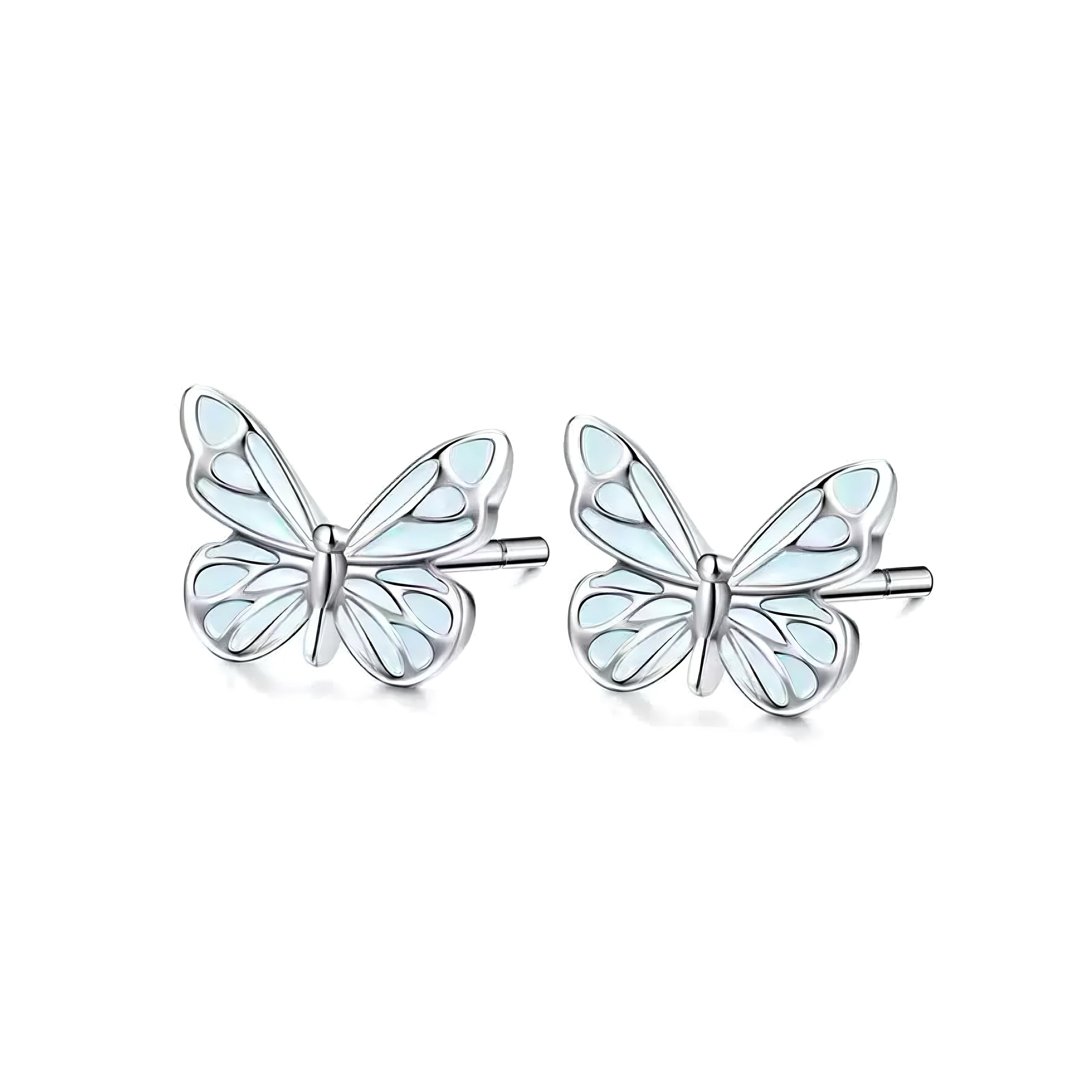 Luminous Dream Blue Butterfly Earrings
