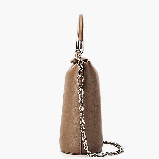 Genuine Leather Mini Bucket Phone Crossbody Handbag