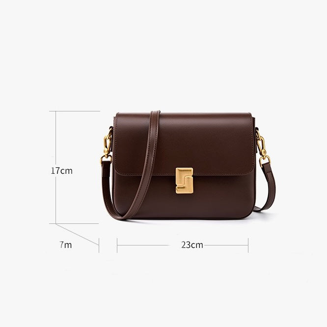 Women’s Genuine Leather Daily Commuter Shoulder Box Bag