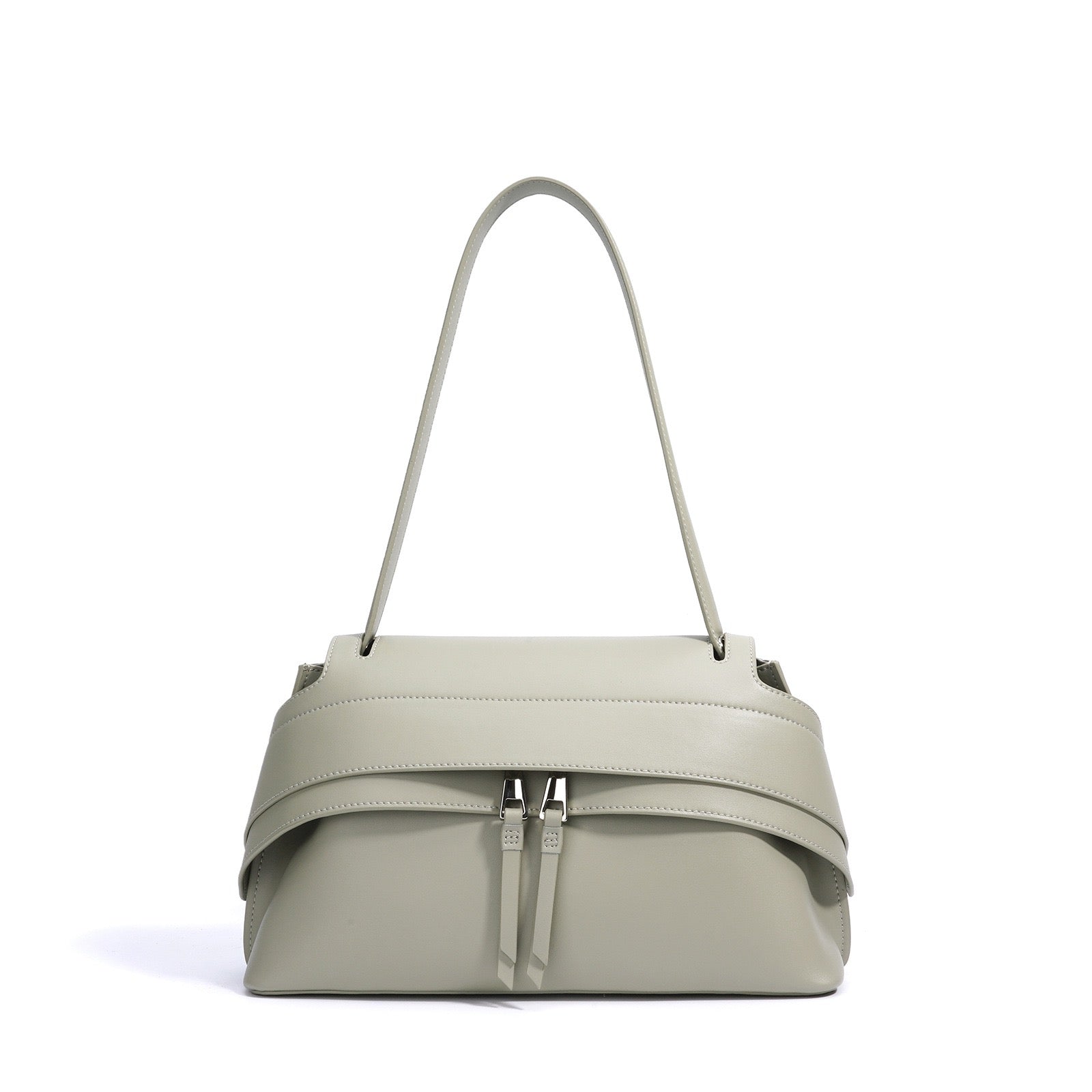 Women's Genuine Cowhide Minimalist Handheld Saddle Bag