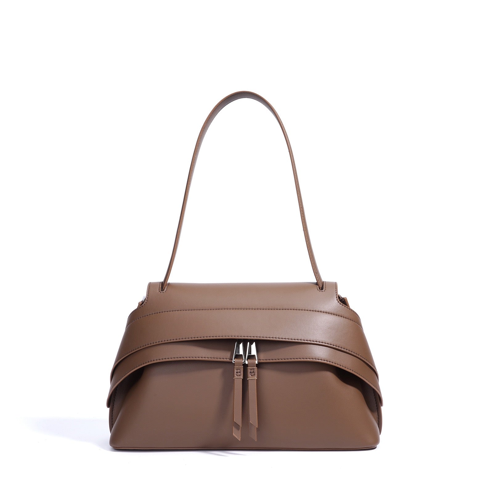 Women's Genuine Cowhide Minimalist Handheld Saddle Bag