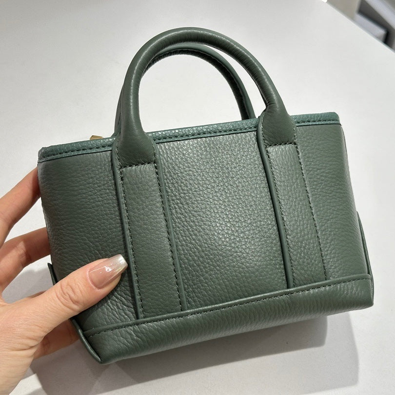 Spring Summer Fresh Women's Genuine Cowhide Handheld Crossbody Bag