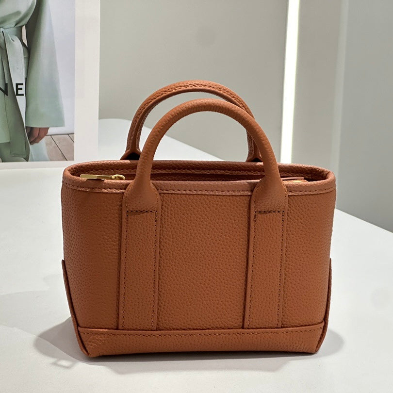 Spring Summer Fresh Women's Genuine Cowhide Handheld Crossbody Bag