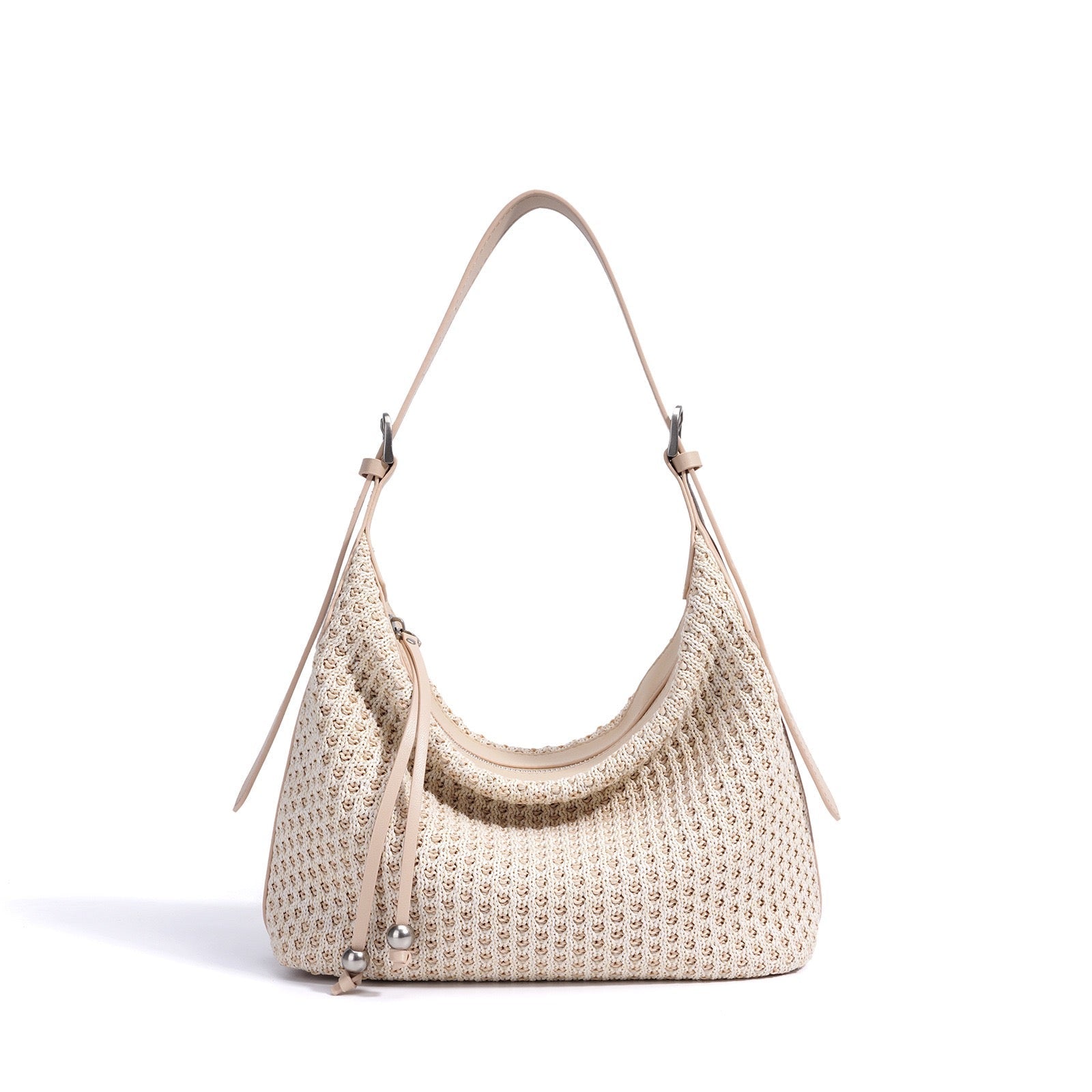 Braided Retro Straw Woven Versatile Large Capacity Dumpling Shoulder Bag
