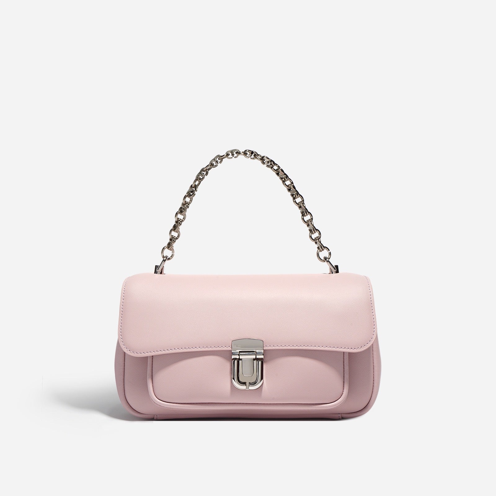 Spring Summer Chic Cowhide Mini Square Bag with Lock Closure