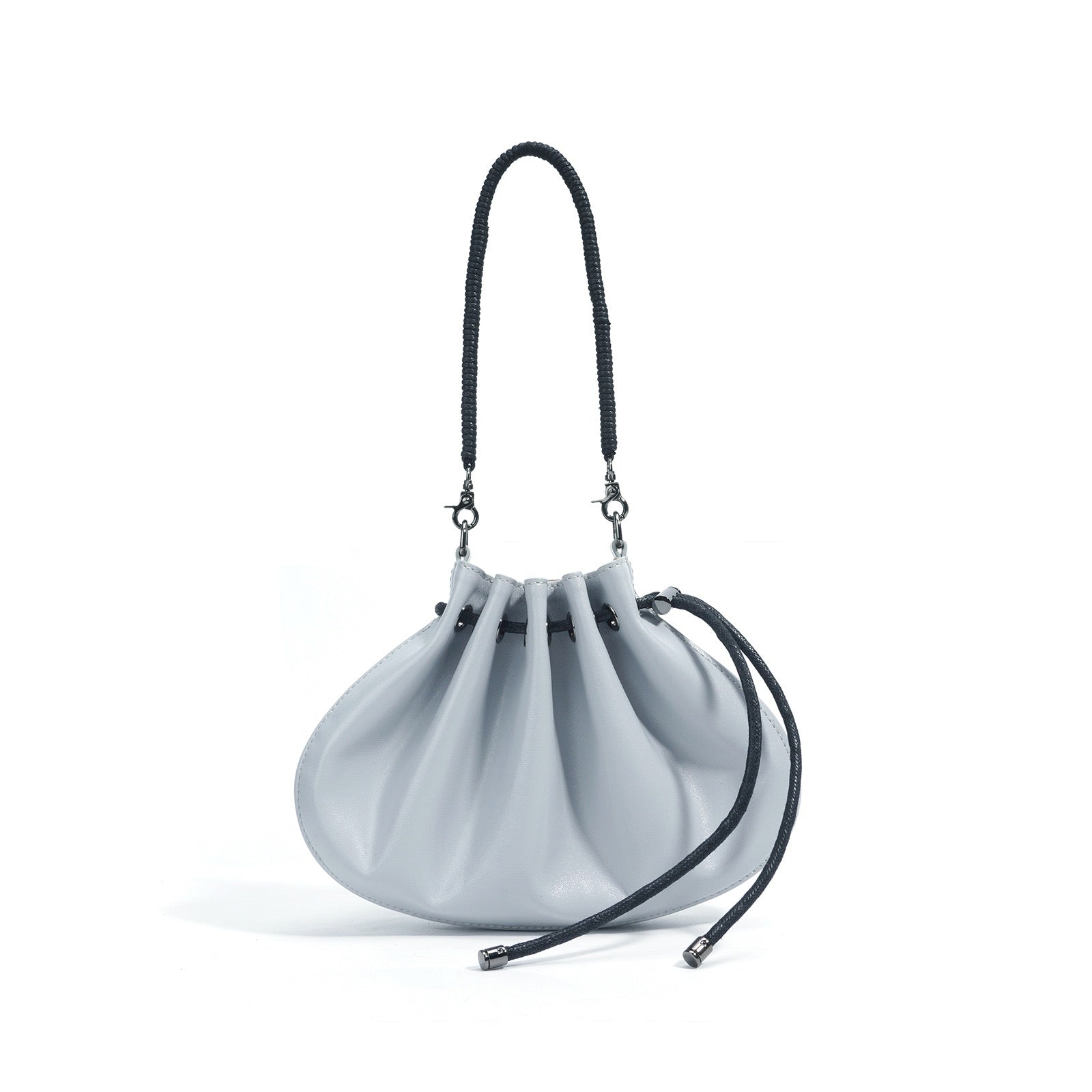 Women's Sheepskin Drawstring Small Handbag Crossbody Bag