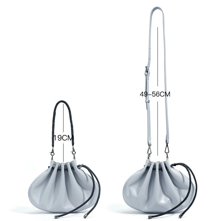 Women's Sheepskin Drawstring Small Handbag Crossbody Bag