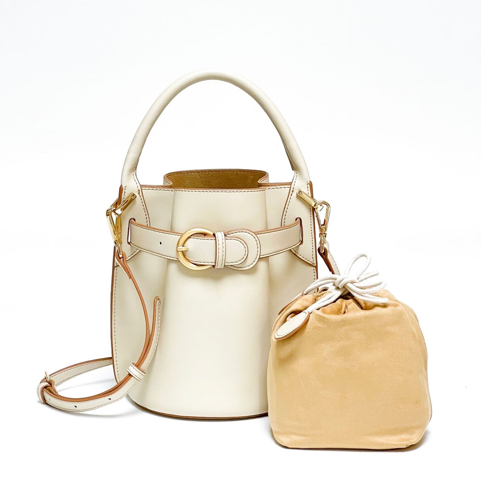 Stylish Exquisite Women's Genuine Leather Mini Bucket Crossbody Handbag