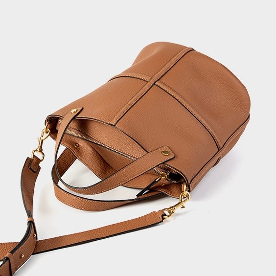Women’s Genuine Leather Large Capacity Bucket Bag