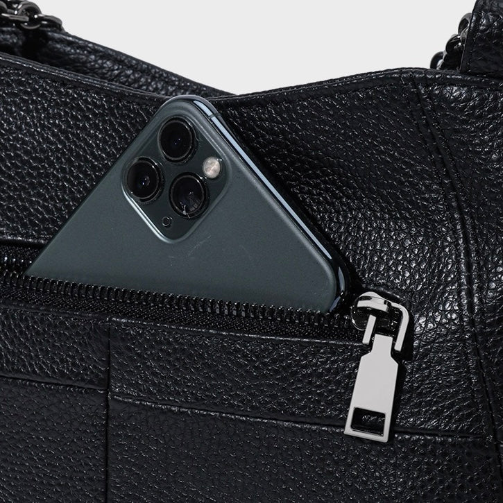 Luxury Chain Genuine Leather Handheld & Single-Shoulder Tote
