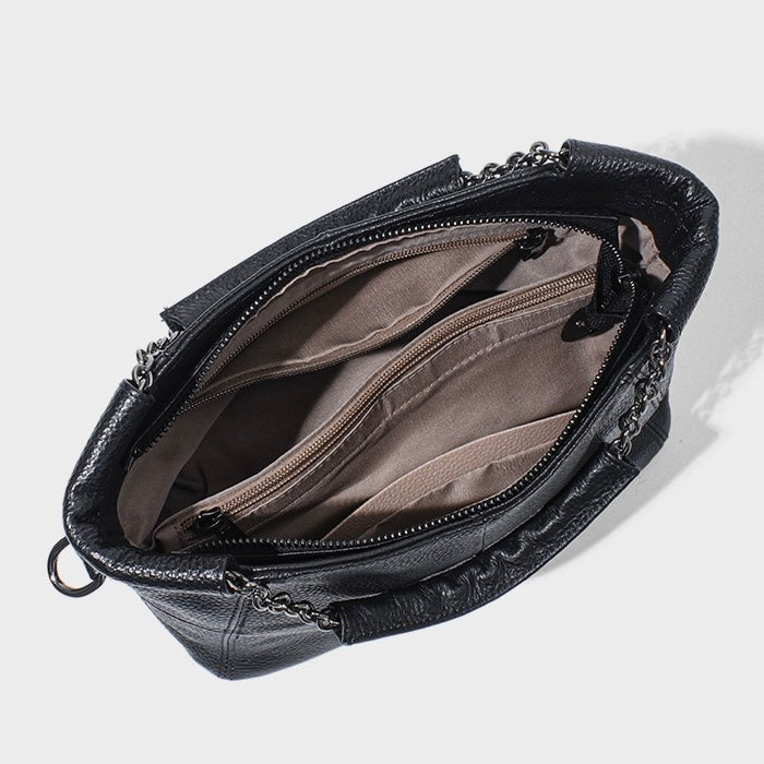 Luxury Chain Genuine Leather Handheld & Single-Shoulder Tote