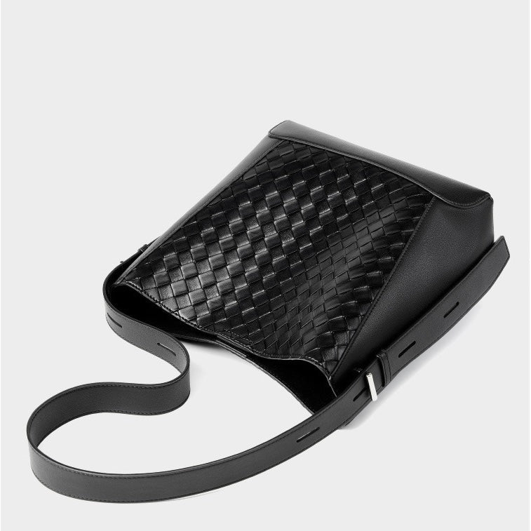 Women's Cowhide Handwoven Large Capacity Crossbody and Shoulder Bag