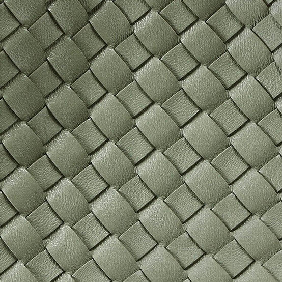 Handmade Women's Genuine Sheepskin Retro Woven Bucket Bag