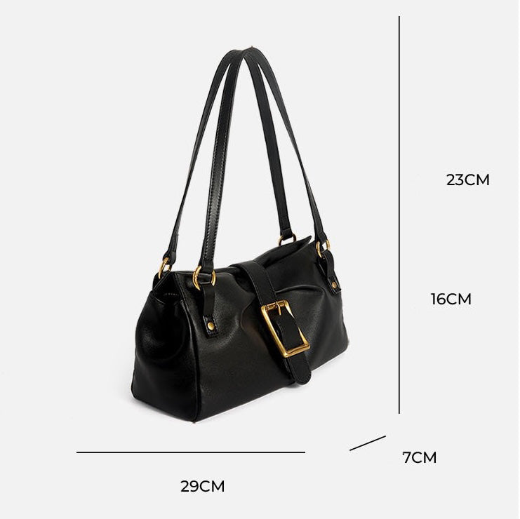 2025 Spring New Women’s Genuine Leather Handheld & Underarm Baguette Bag