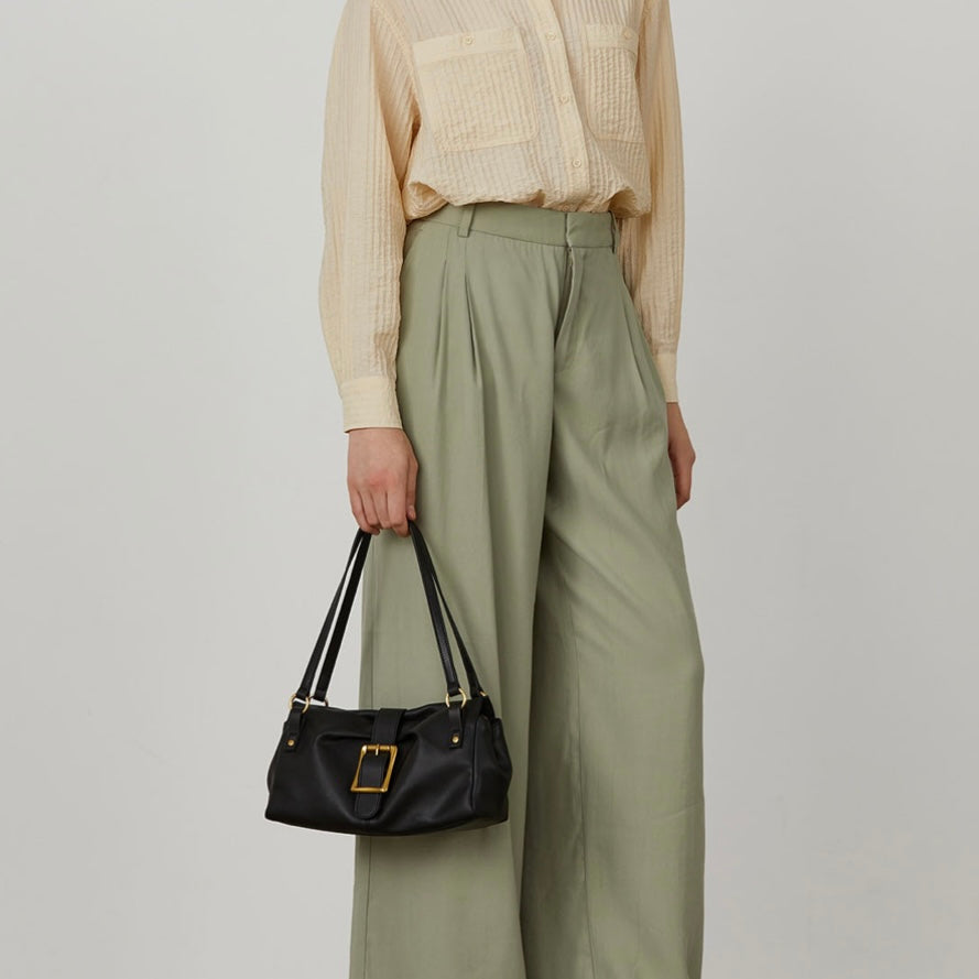 2025 Spring New Women’s Genuine Leather Handheld & Underarm Baguette Bag