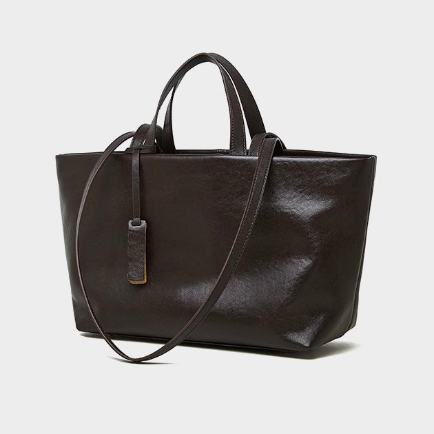 Women's Genuine Leather Vintage Soft Large-Capacity Crossbody Tote Bag