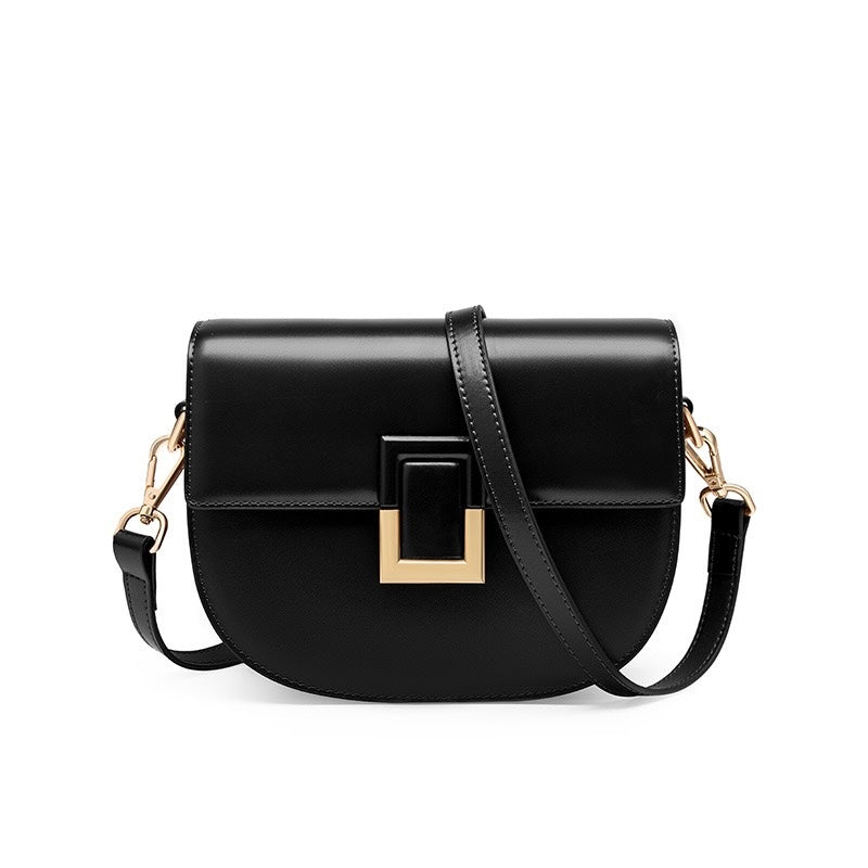 Women’s Genuine Leather Chic Saddle Crossbody Bag