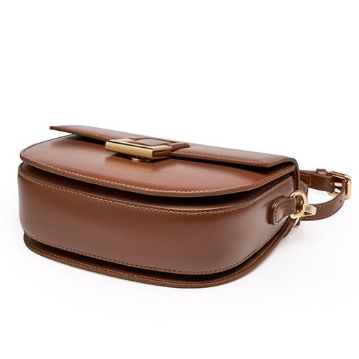 Women’s Genuine Leather Chic Saddle Crossbody Bag
