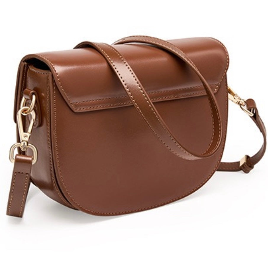 Women’s Genuine Leather Chic Saddle Crossbody Bag