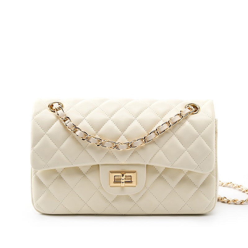 Inspired Quilted Women's Genuine Leather Shoulder Crossbody Bag