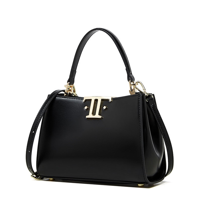 Women’s Genuine Leather Mini Commuter Tote – Dual Clasp Edition