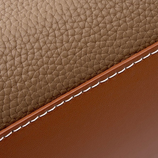 Women’s Luxe Minimalist Leather Structured Top Handle Crossbody Bag