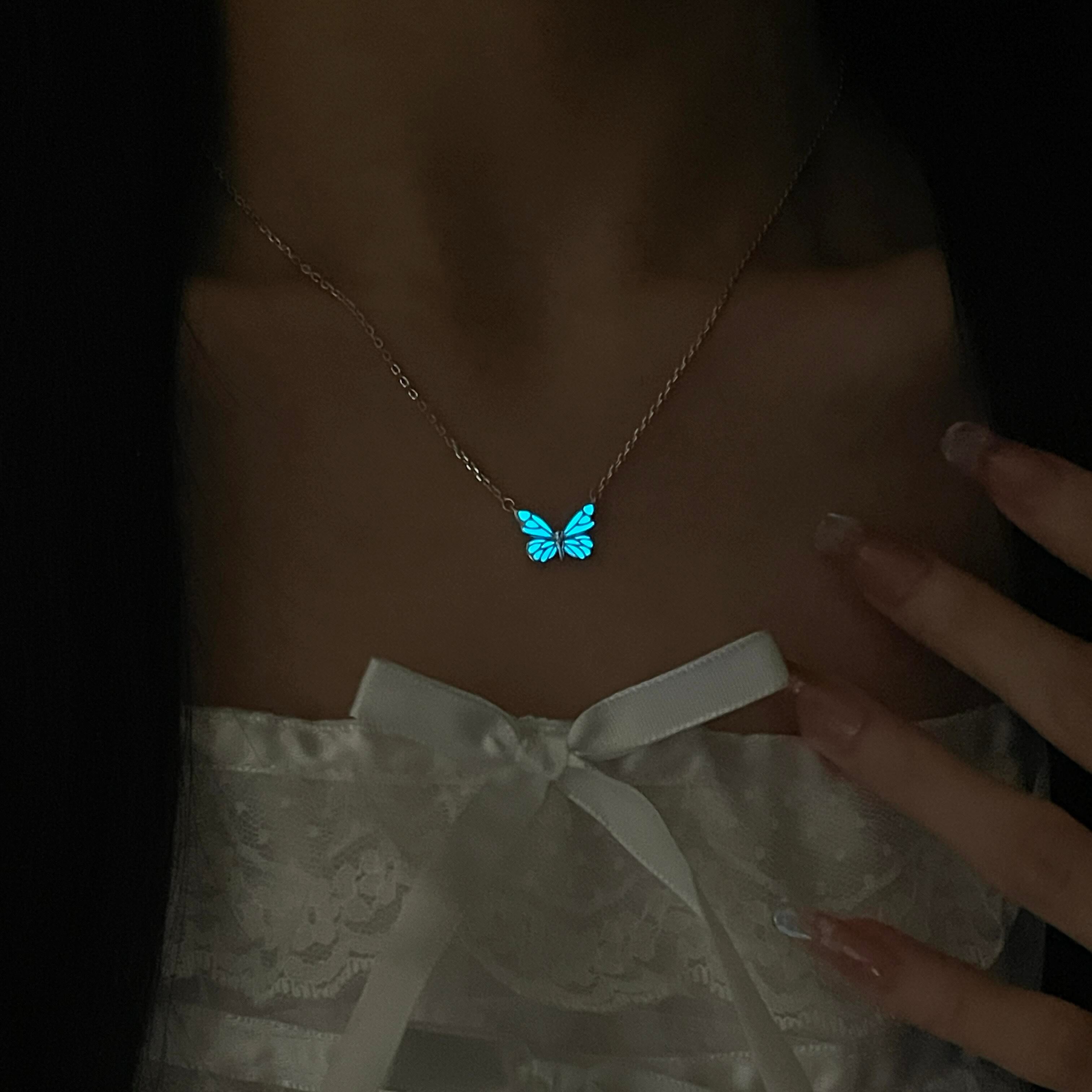 Dreamy Blue Butterfly Jewelry 2-in-1 Set