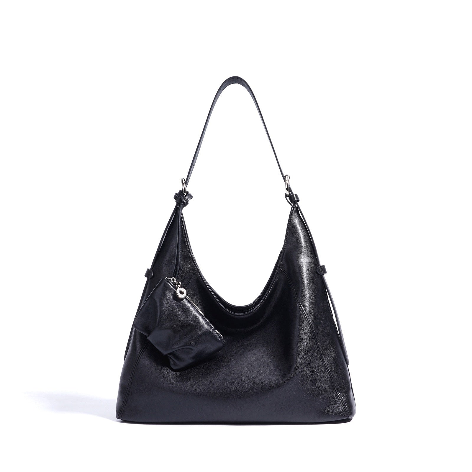 Women’s Genuine Leather Minimalist Slouchy Shoulder Bag