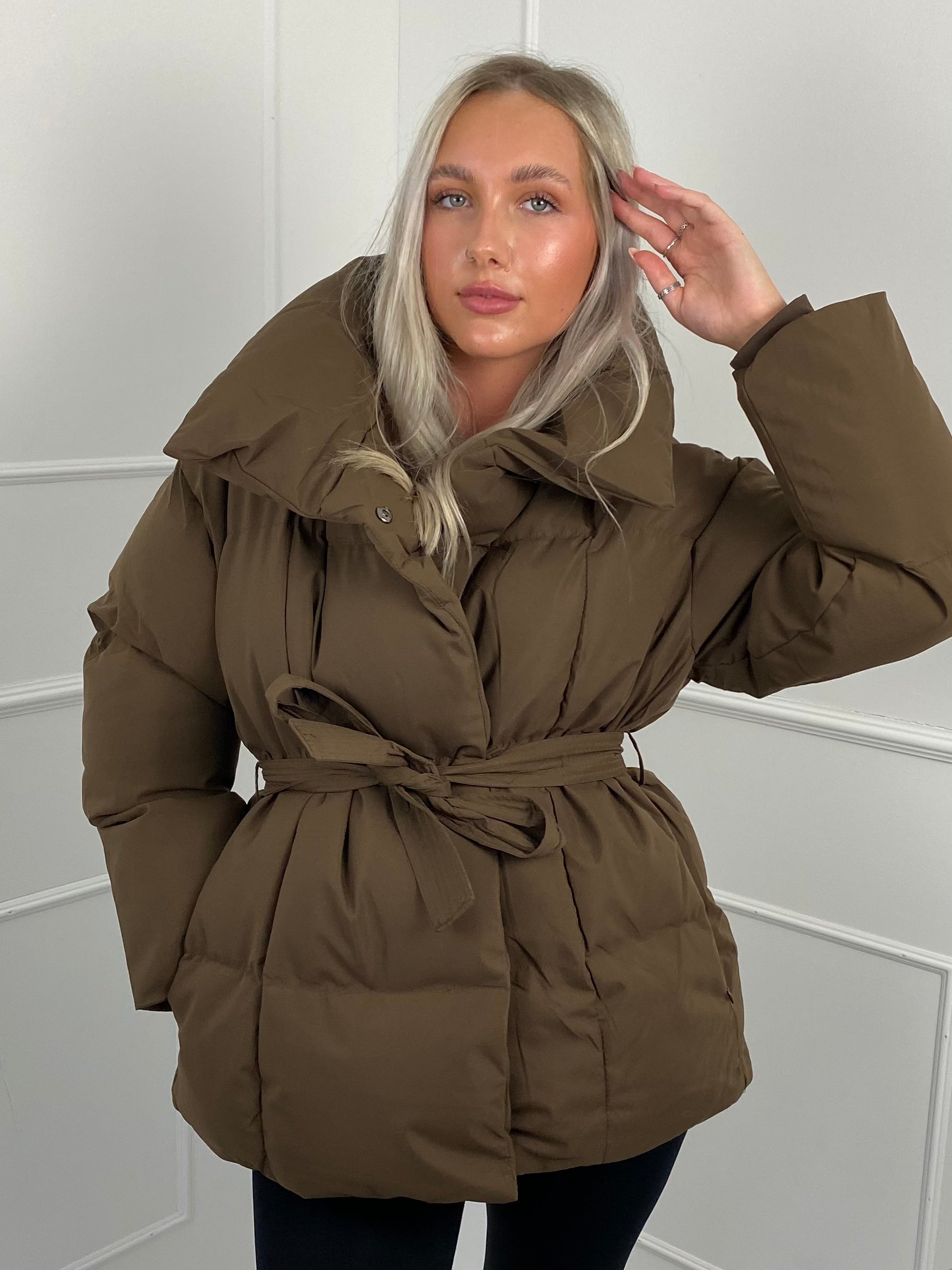KARLY – Short Belted Puffer Jacket