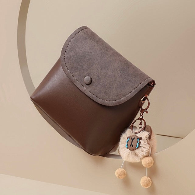 Women's Leather Vintage Flap Crossbody Bag