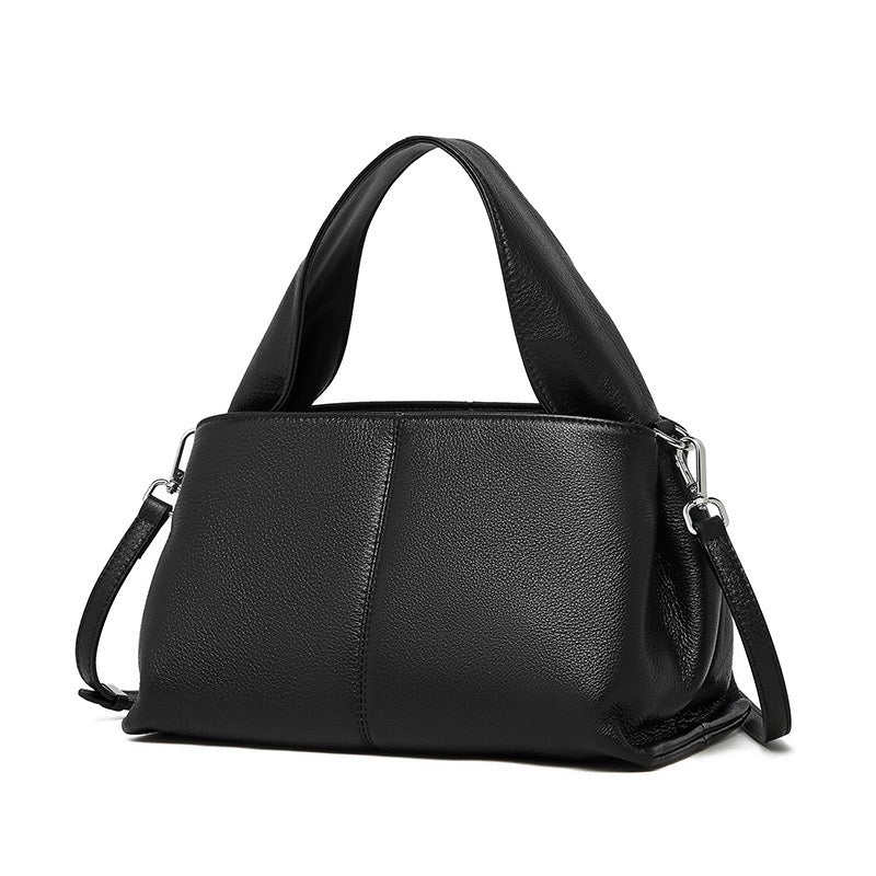 Women’s Genuine Leather Vintage-Style Top-Grain Shoulder Bag in Classic Design