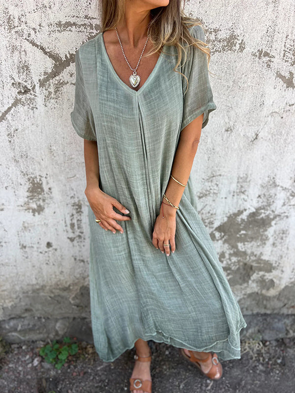 Lenny - Comfortable dress with V-neck