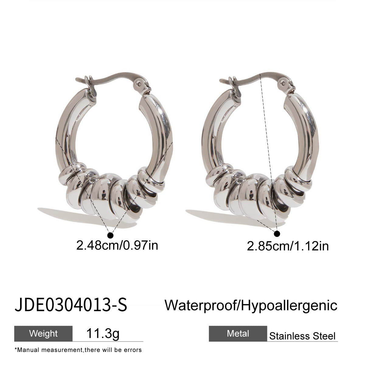 Geometric Interlocking Ring Earrings