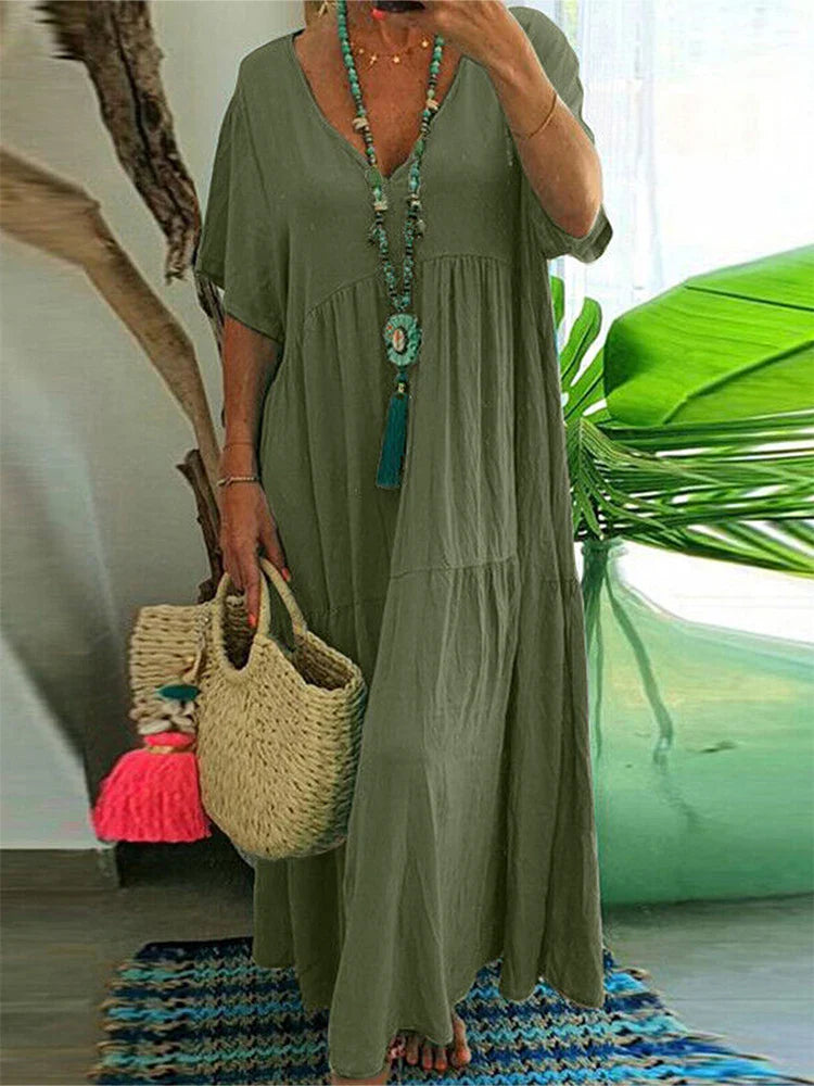 Lorna - Elegant Tummy Covering Maxi Dress